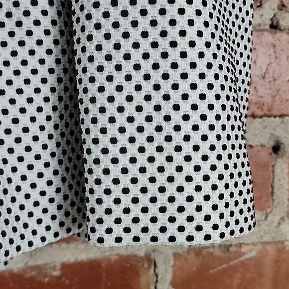 Rachel Zoe Black and White Dots Pleated Mini Skirt with Pockets 8 - Picture 4 of 15